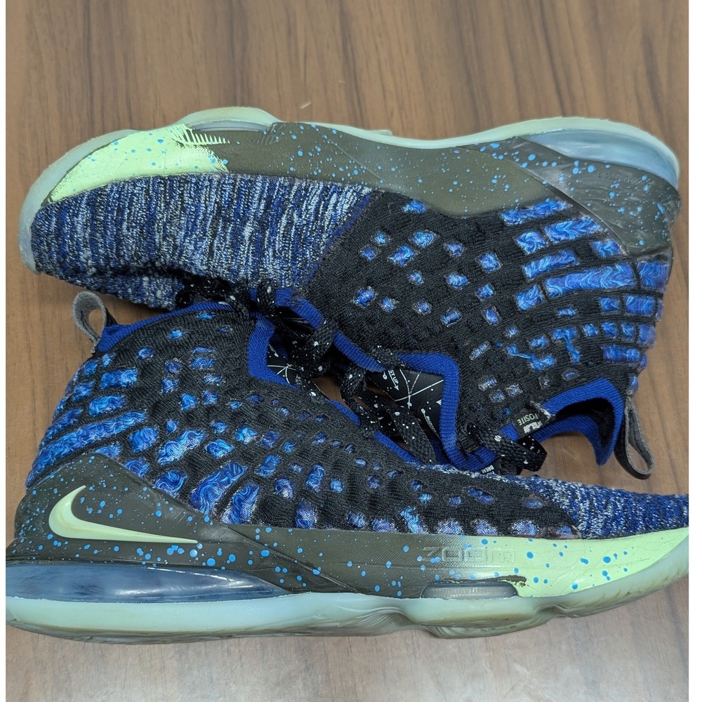 Nike LeBron 17 Constellations GS Basketball Shoes Blue Black BQ5594-407 6.5Y